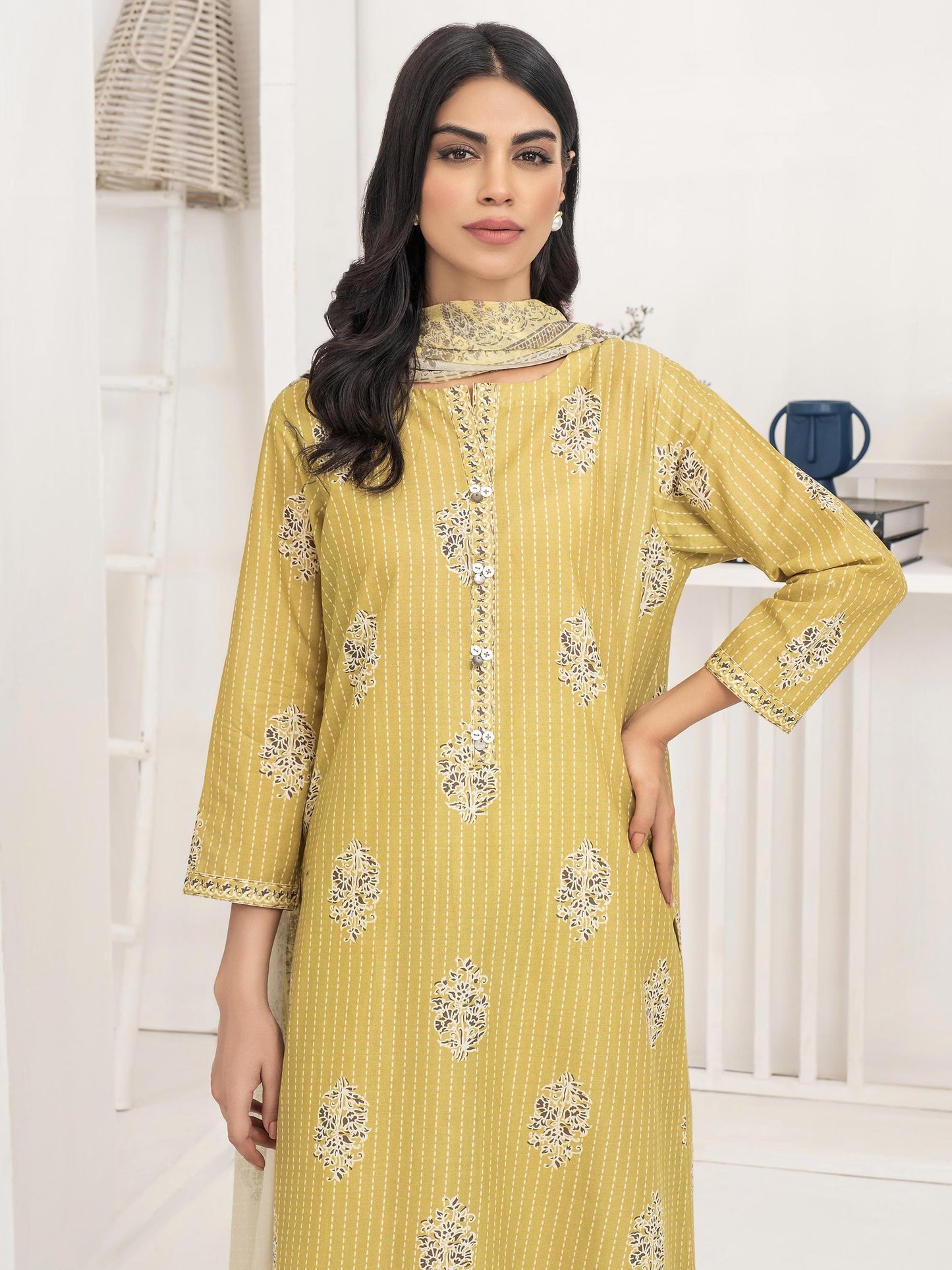 3 Piece Lawn Suit-Paste Print (Unstitched)