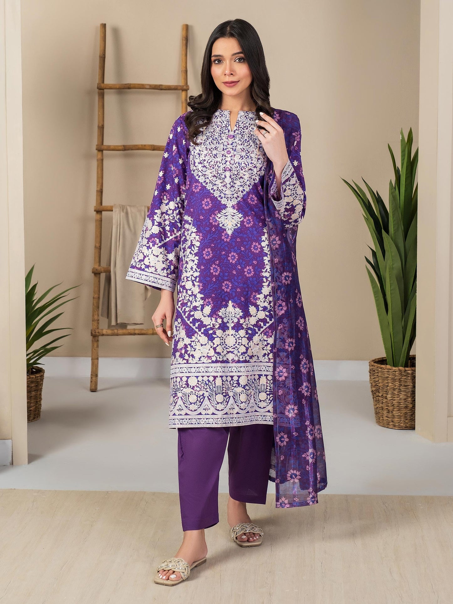 3 Piece Lawn Suit-Paste Print (Unstitched)