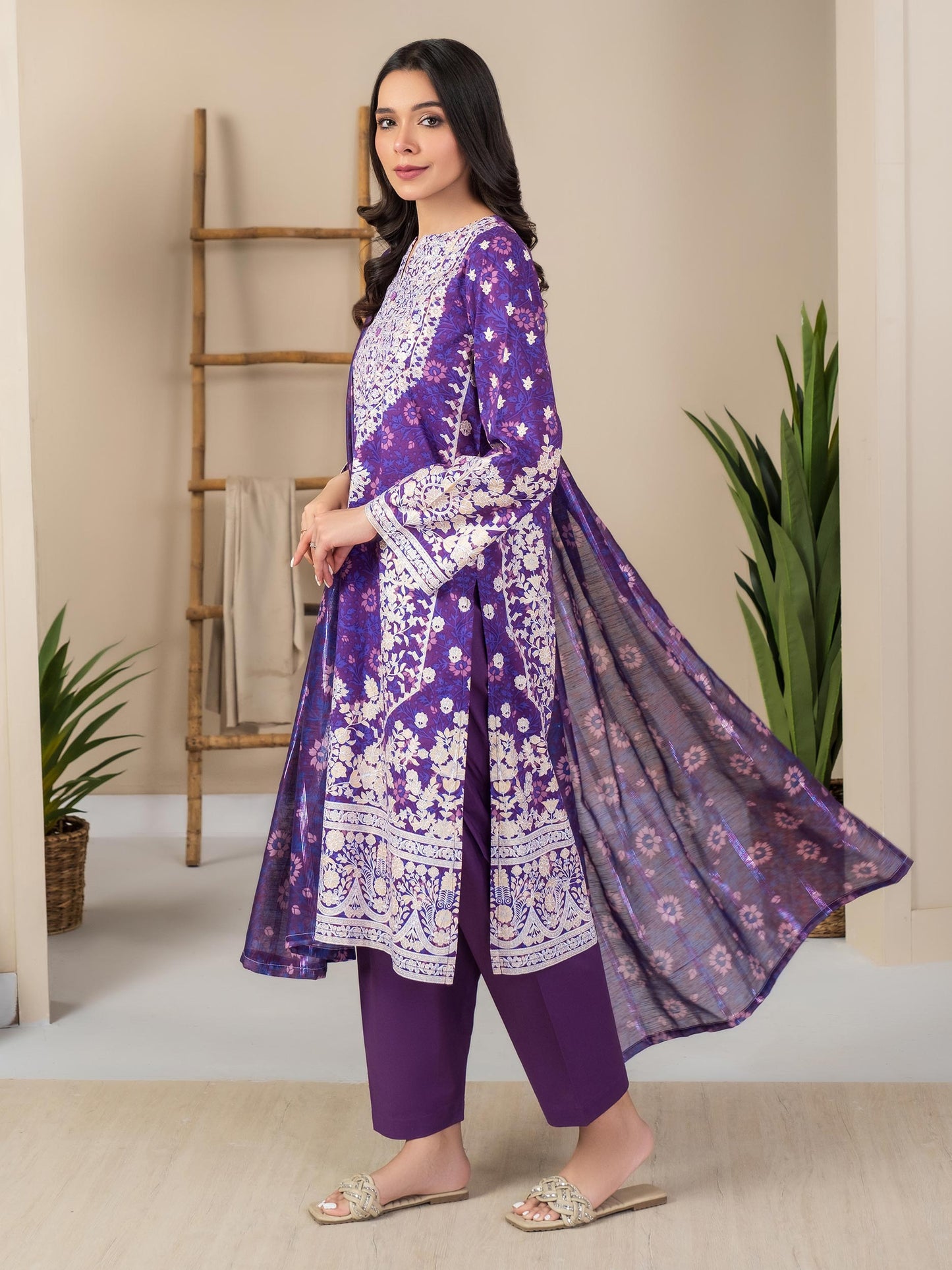 3 Piece Lawn Suit-Paste Print (Unstitched)