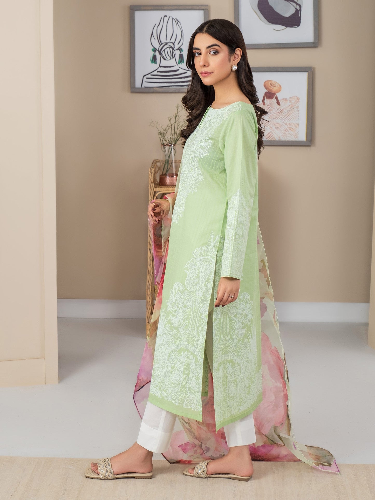 2 Piece Lawn Suit-Paste Print (Pret)