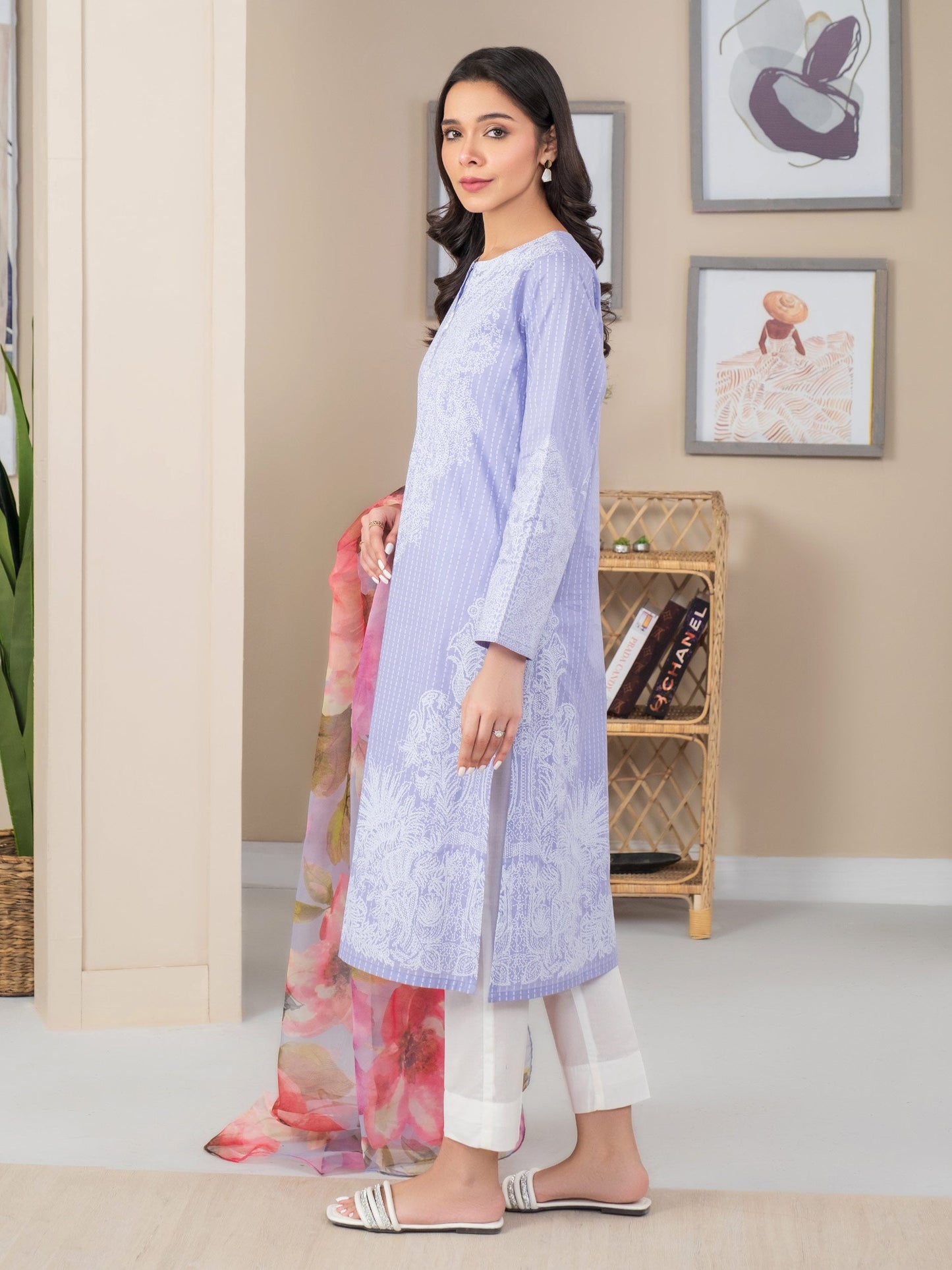 2 Piece Lawn Suit-Paste Print (Unstitched)