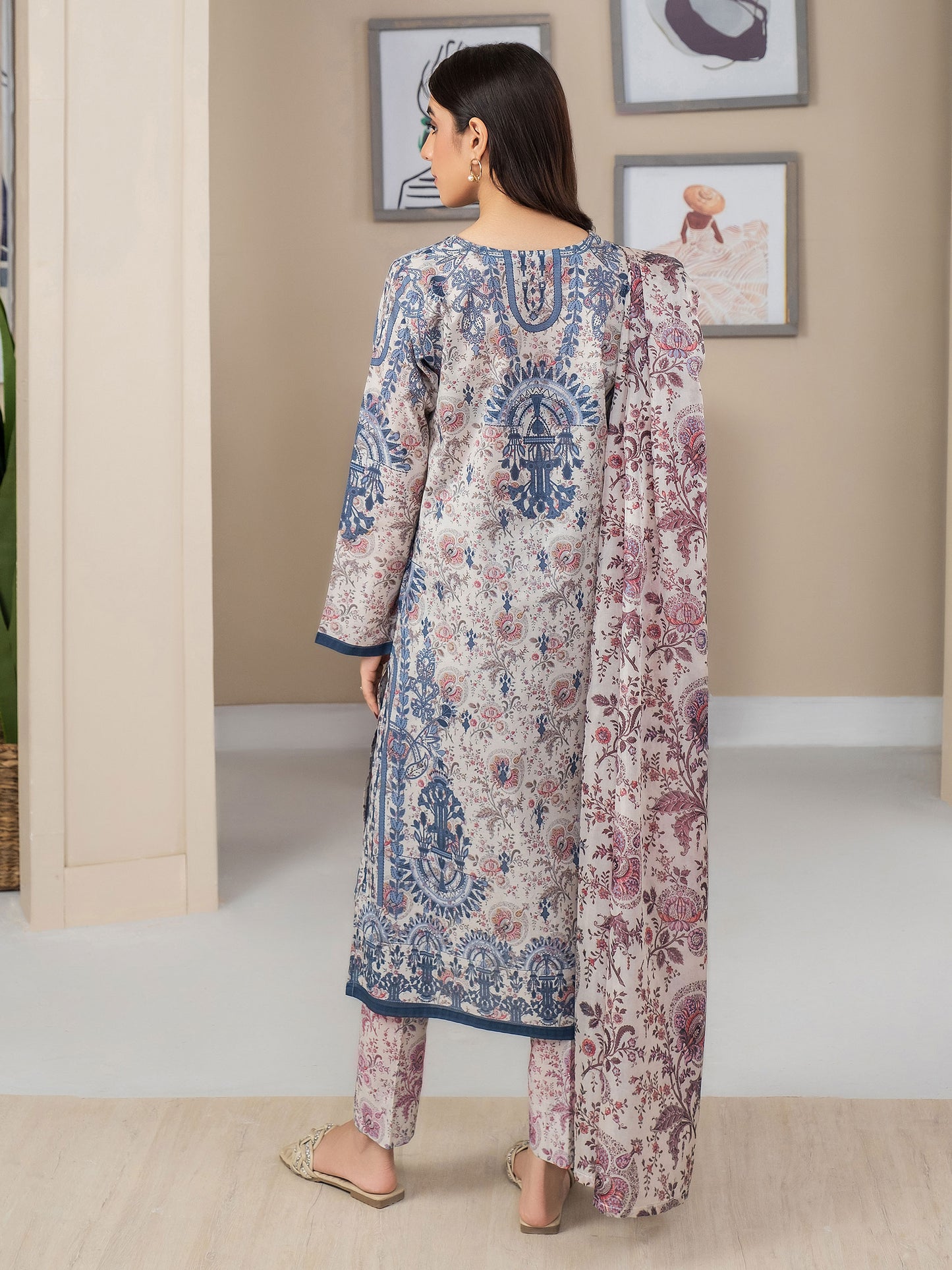 3 Piece Lawn Suit-Printed (Unstitched)