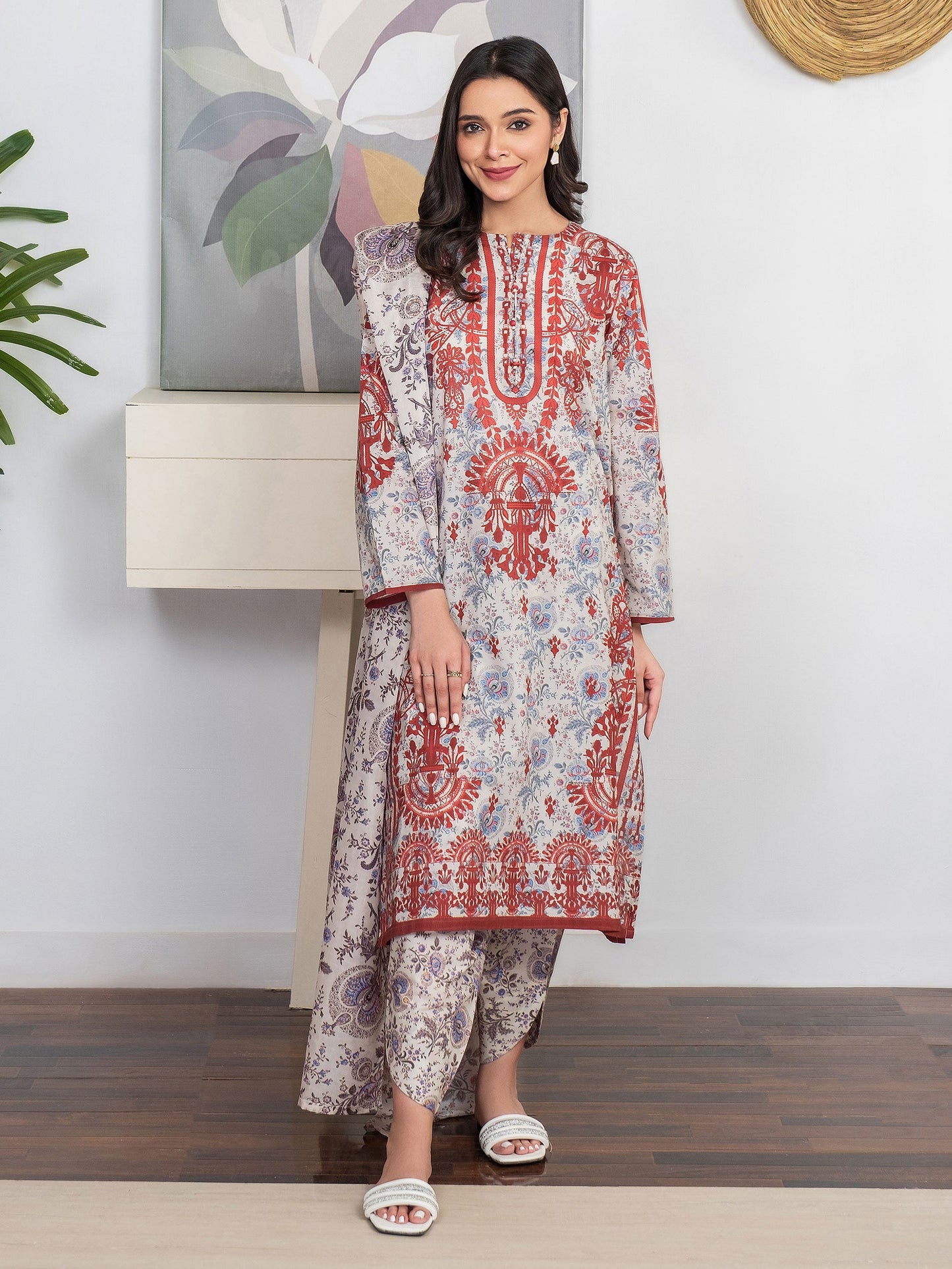 3 Piece Lawn Suit-Printed (Unstitched)