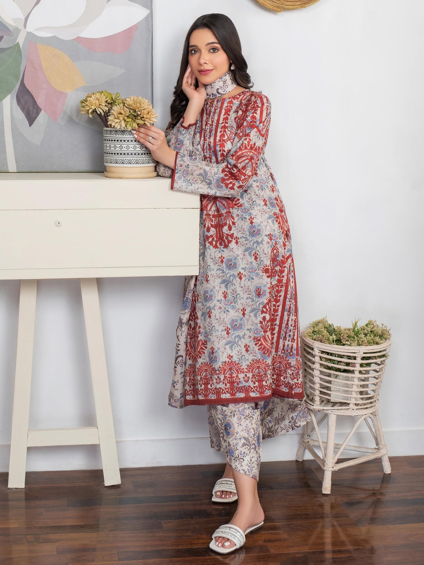 3 Piece Lawn Suit-Printed (Unstitched)