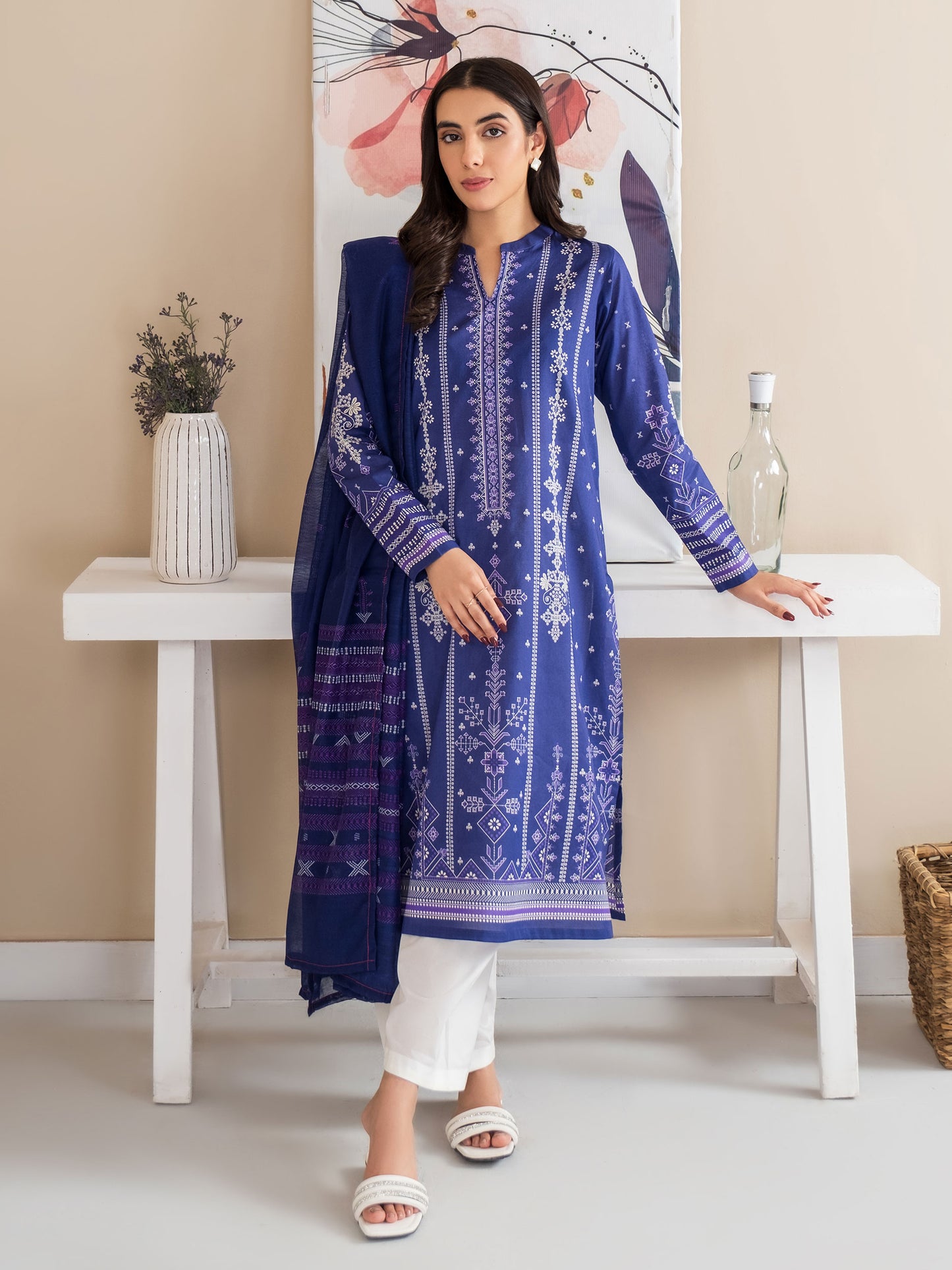 2 Piece Lawn Suit-Paste Print (Unstitched)