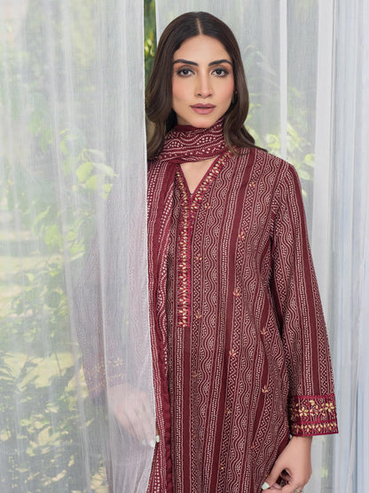 3 Piece Lawn Suit-Embroidered (Unstitched)