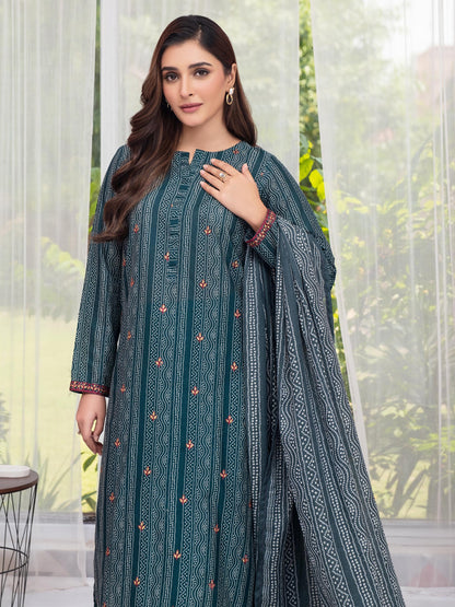 3 Piece Lawn Suit-Embroidered (Unstitched)