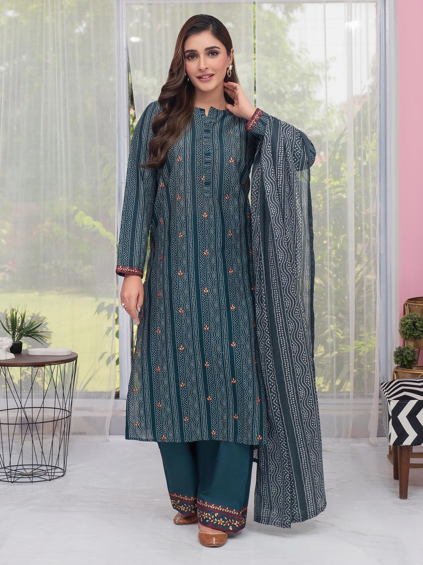 3 Piece Lawn Suit-Embroidered (Unstitched)