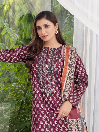 3 Piece Lawn Suit-Embroidered (Unstitched)