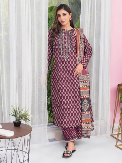 3 Piece Lawn Suit-Embroidered (Unstitched)