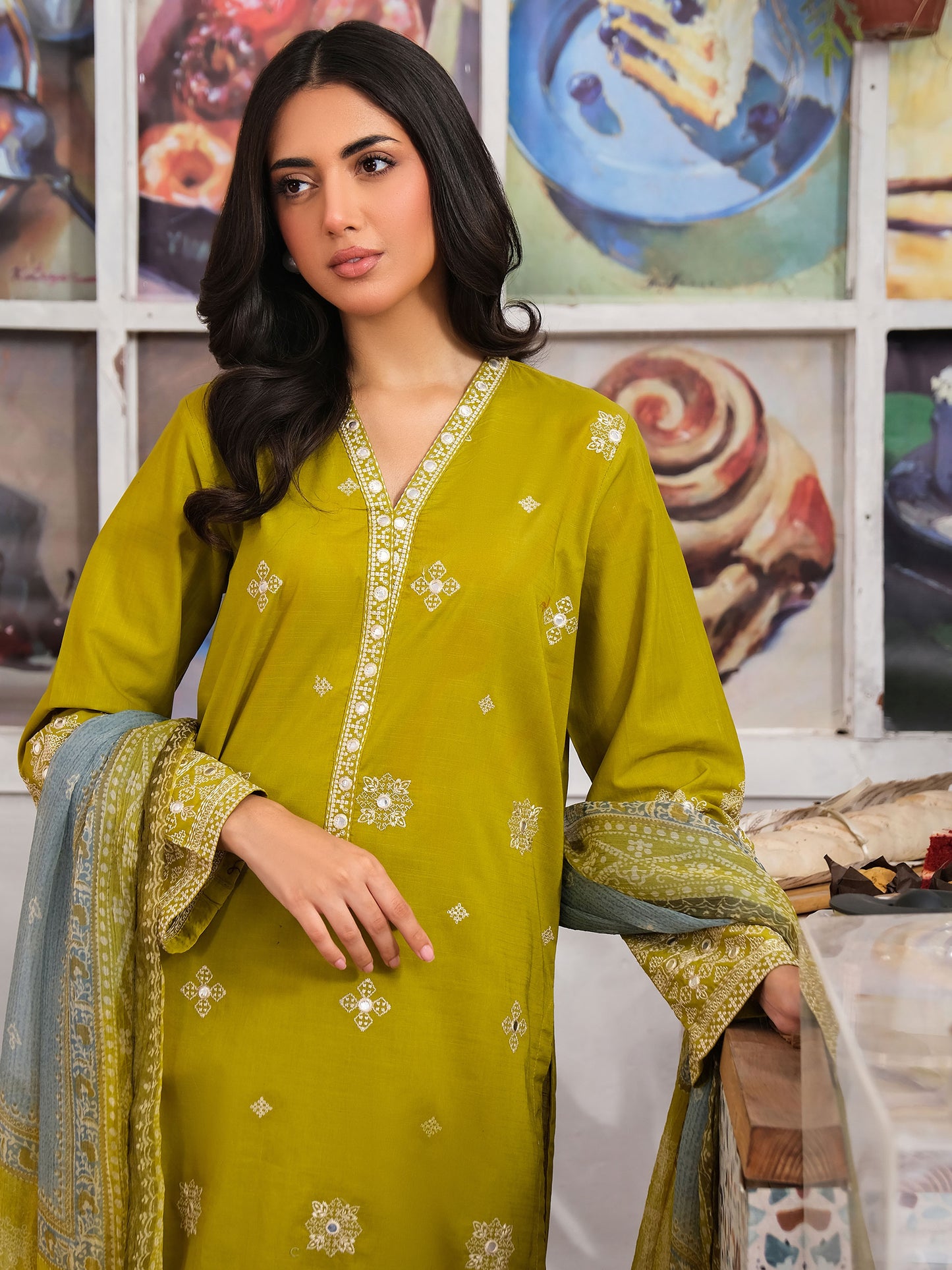 3 Piece Lawn Suit-Embroidered (Unstitched)