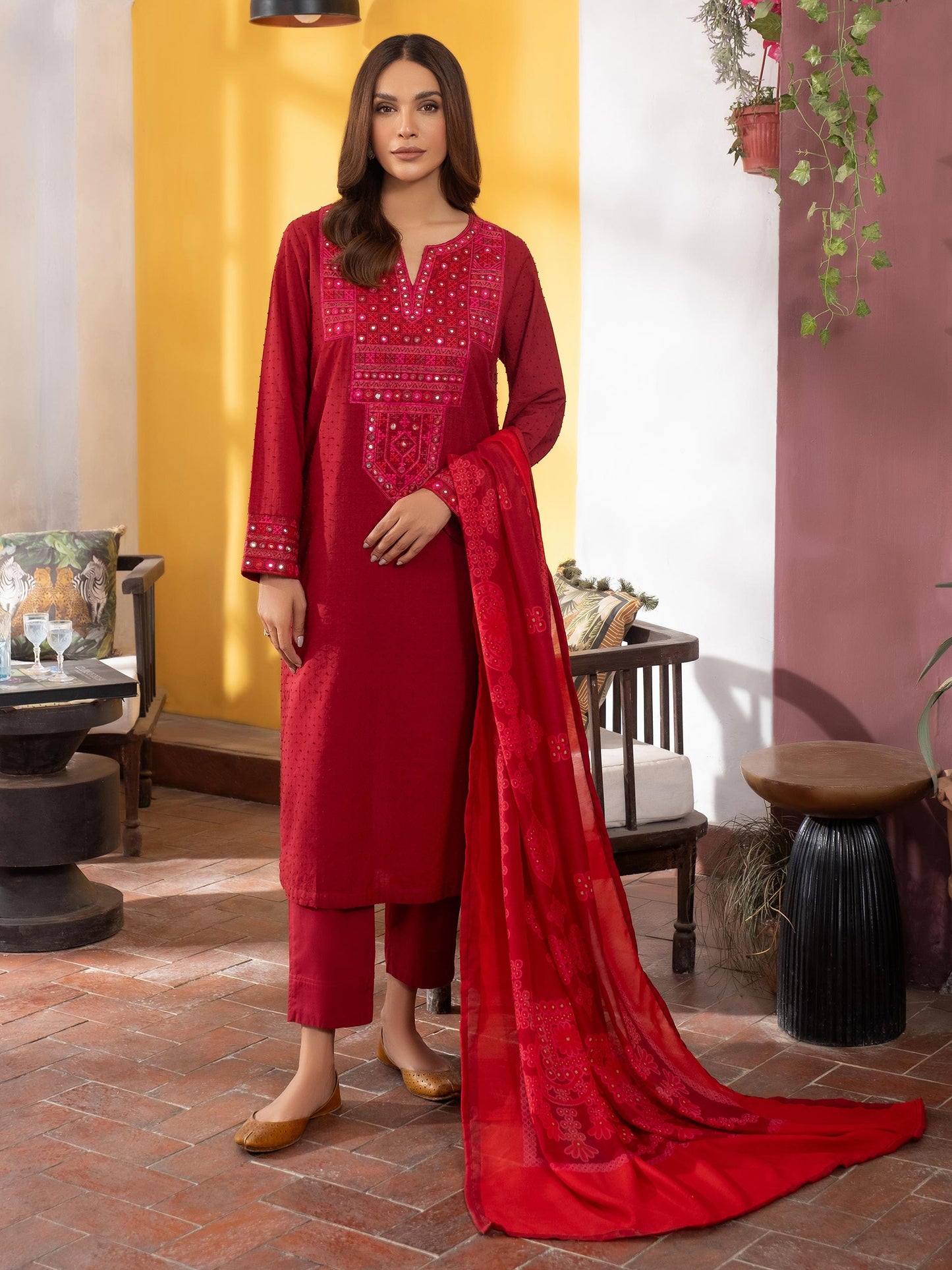 3 Piece Lawn Suit-Embroidered (Unstitched)