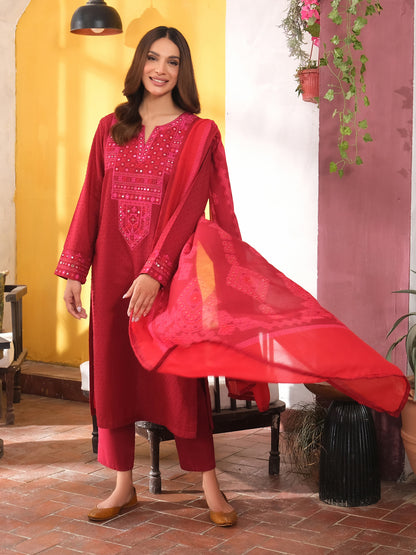 3 Piece Lawn Suit-Embroidered (Unstitched)