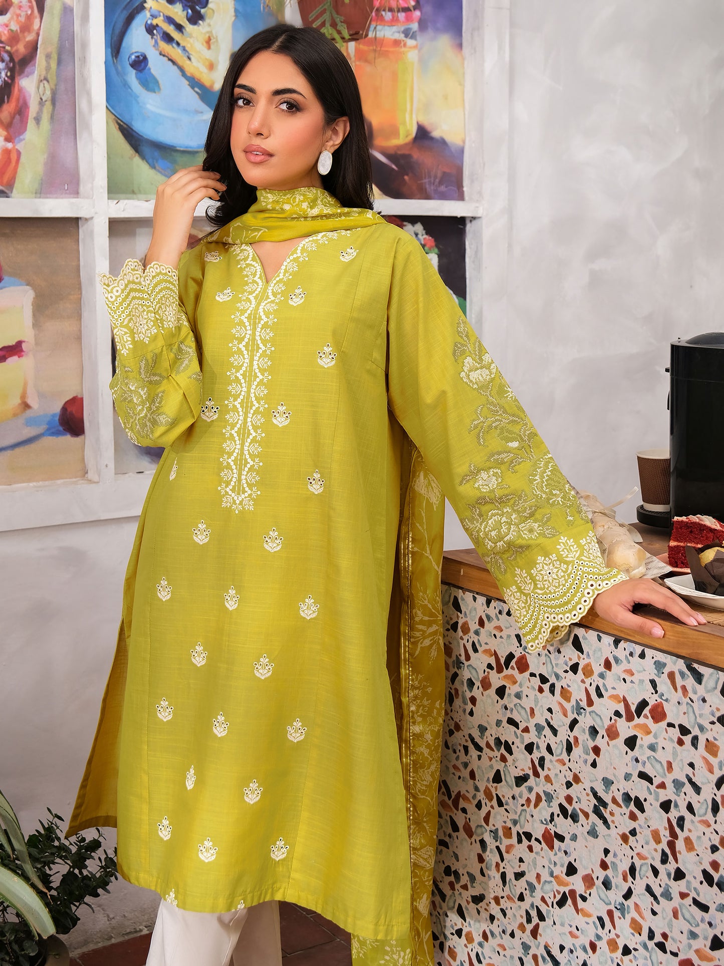 2 Piece Lawn Suit-Embroidered (Unstitched)