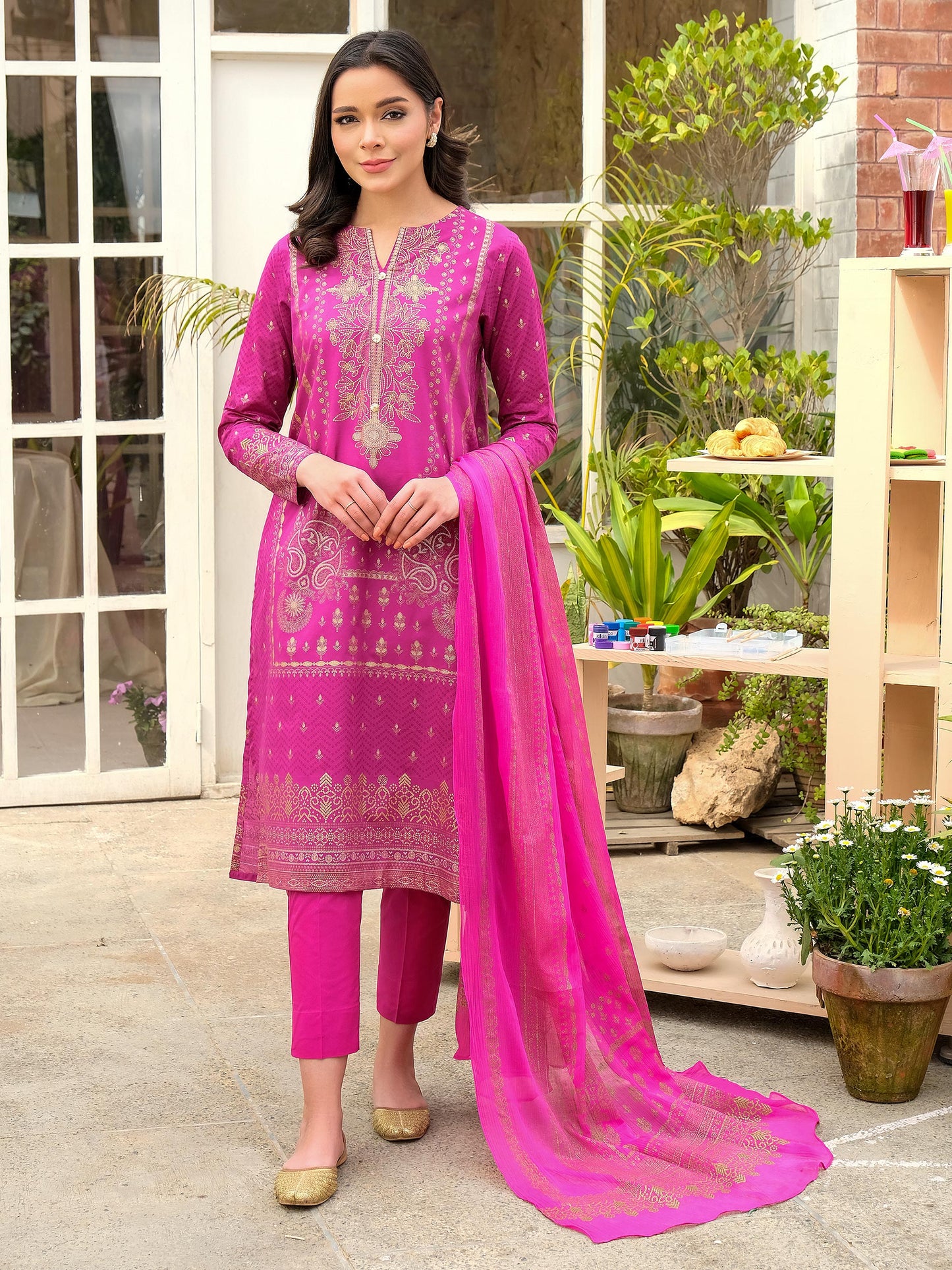 3 Piece Lawn Suit-Paste Print (Pret)