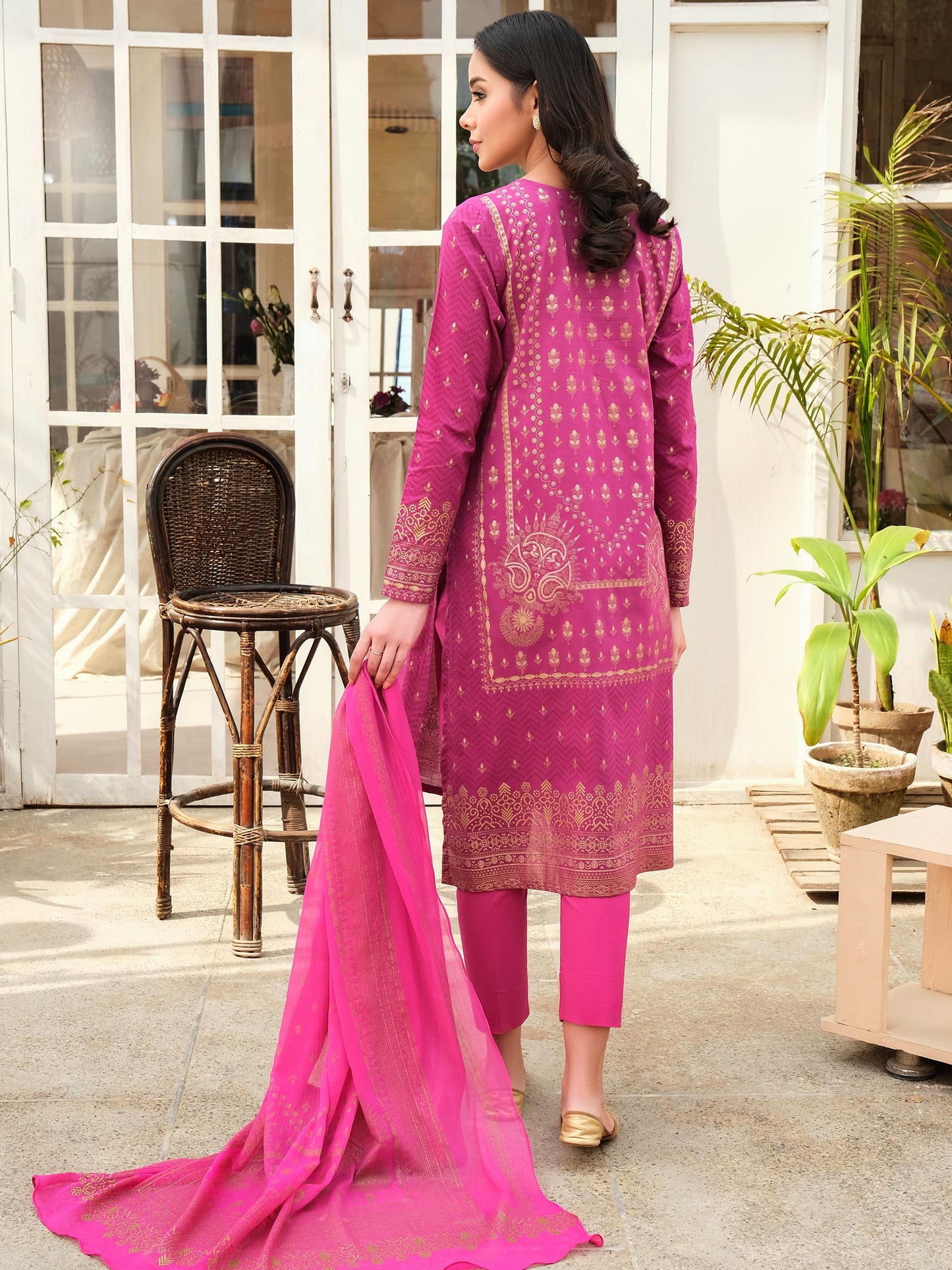 3 Piece Lawn Suit-Paste Print (Pret)