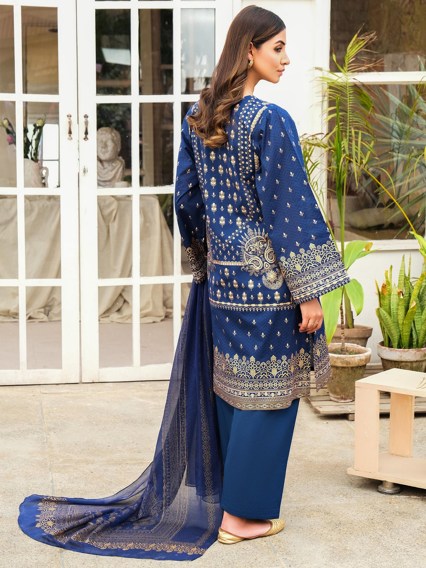 3 Piece Lawn Suit-Paste Print (Pret)