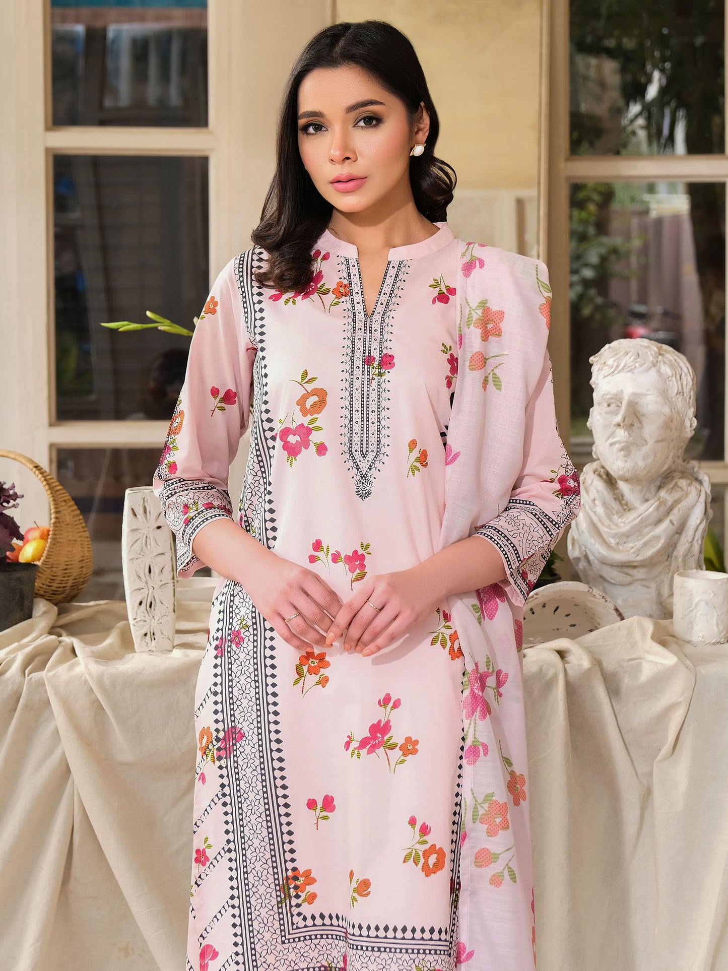 2 Piece Lawn Suit-Paste Print (Unstitched)