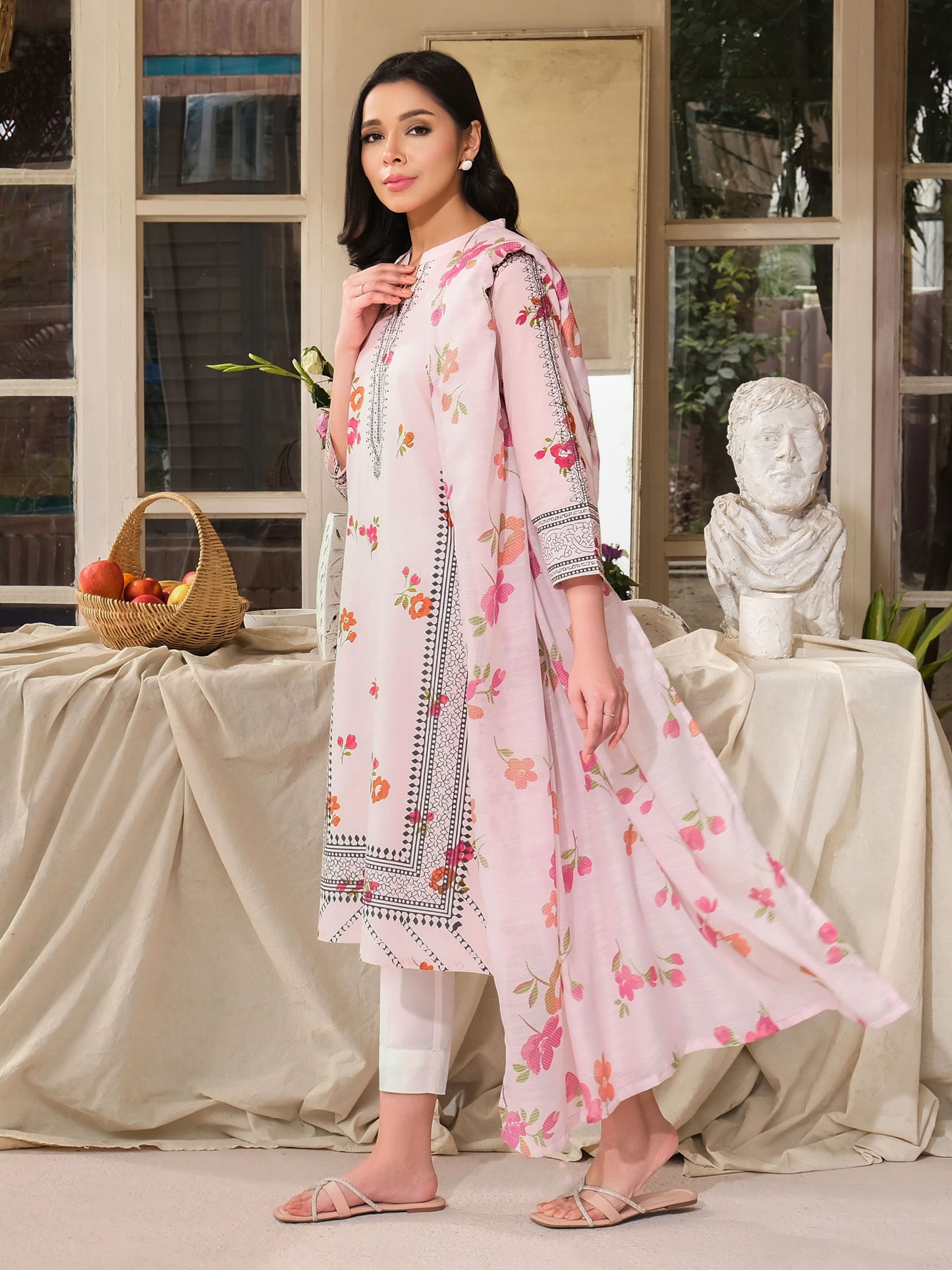 2 Piece Lawn Suit-Paste Print (Unstitched)