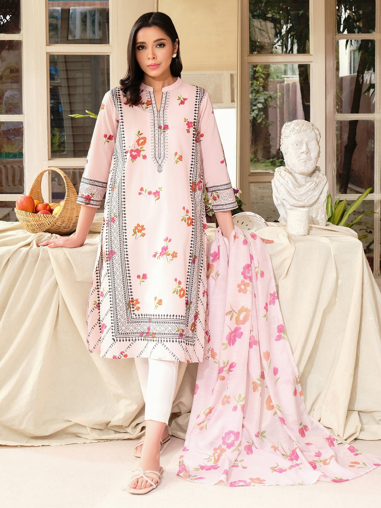 2 Piece Lawn Suit-Paste Print (Unstitched)