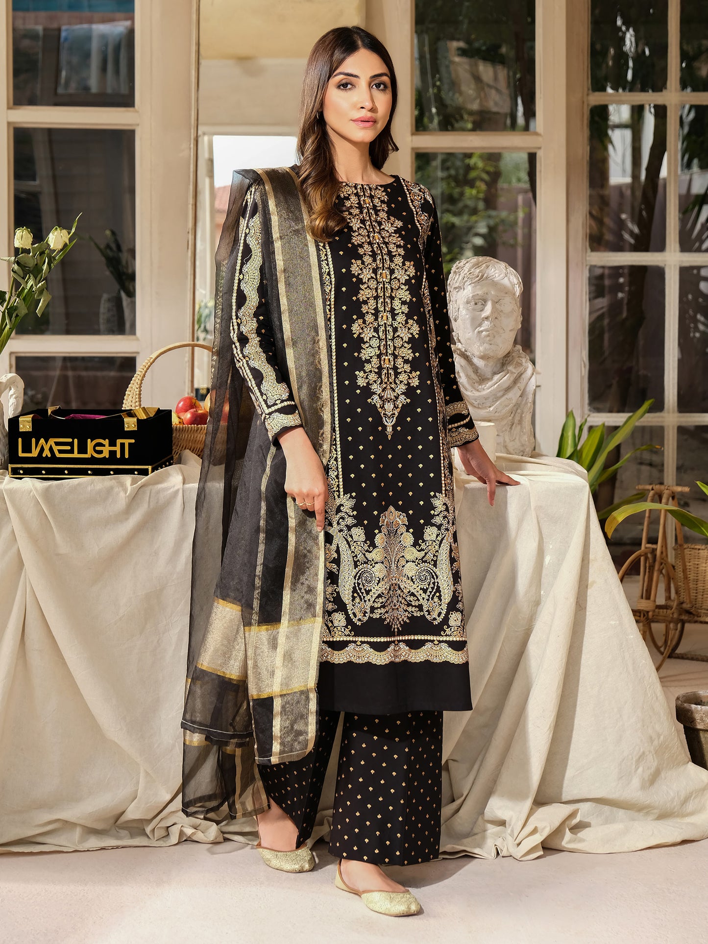 3 Piece Lawn Suit-Paste Print (Unstitched)