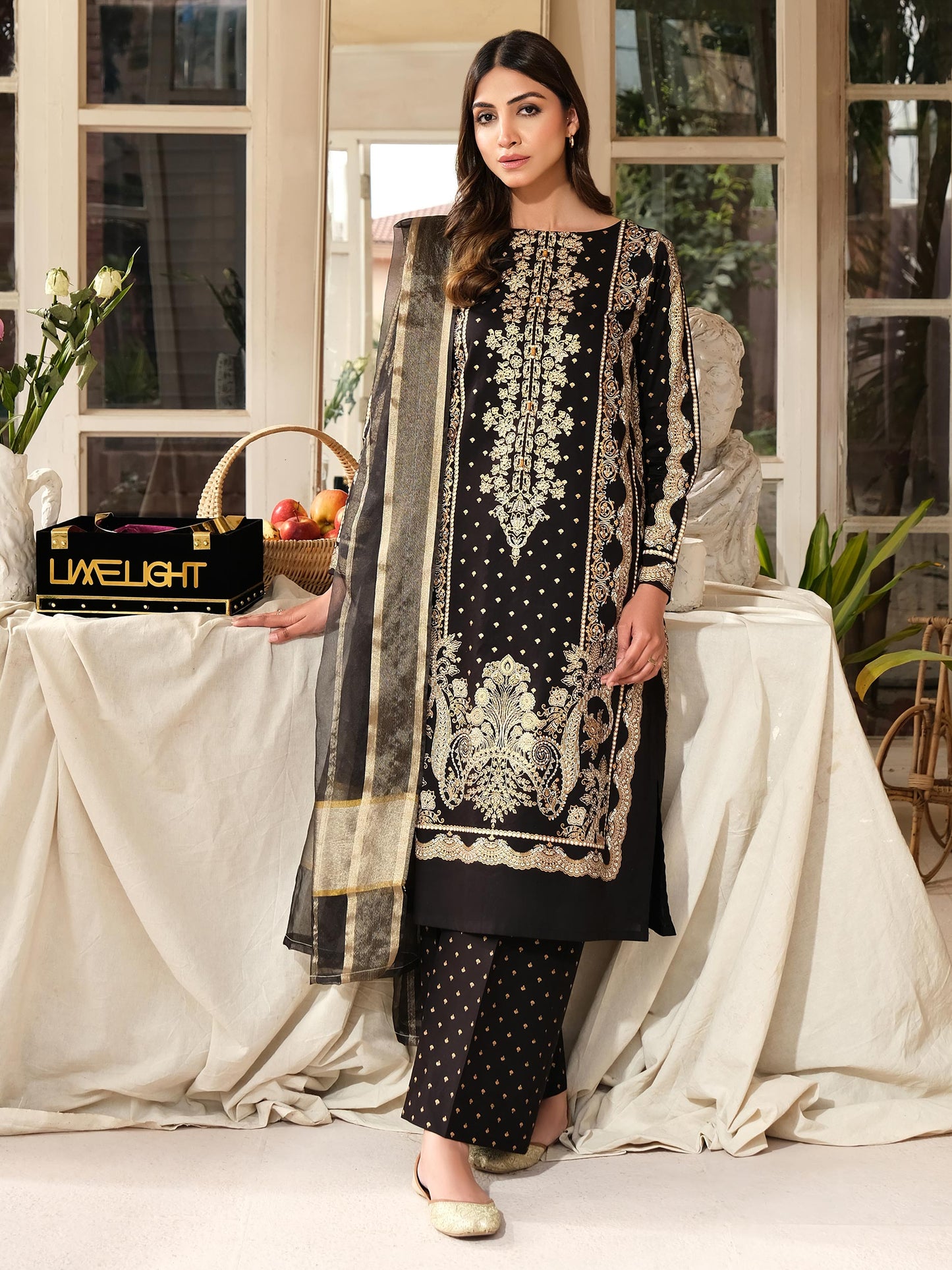 3 Piece Lawn Suit-Paste Print (Unstitched)