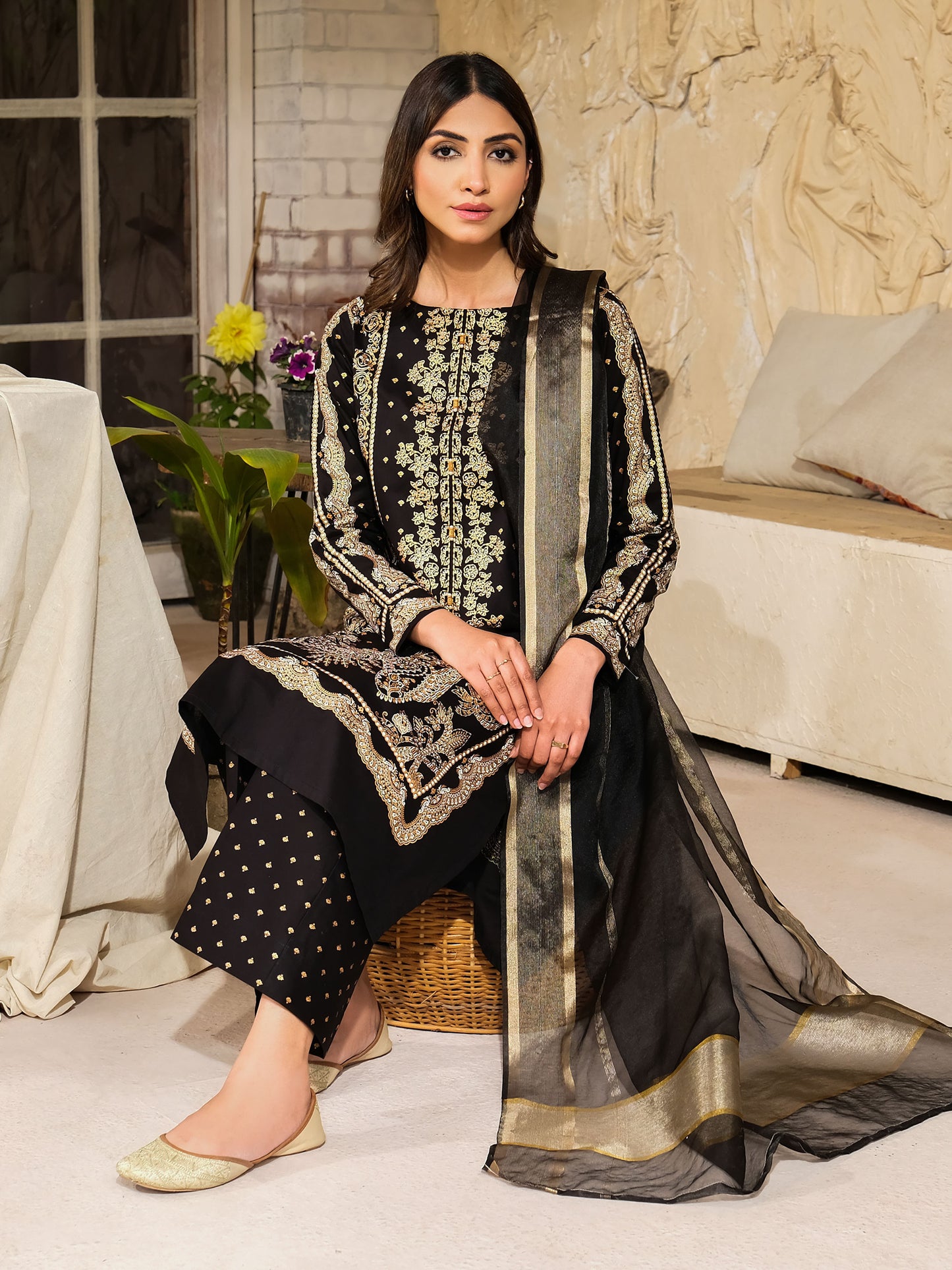 3 Piece Lawn Suit-Paste Print (Unstitched)