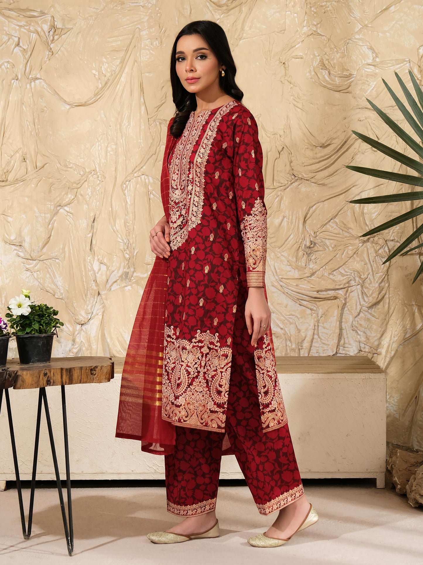 3 Piece Lawn Suit-Paste Print (Unstitched)