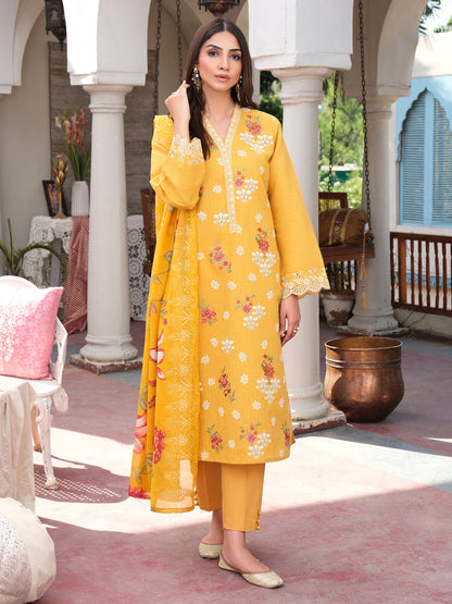 3 Piece Yarn Dyed Suit-Embroidered (Unstitched)