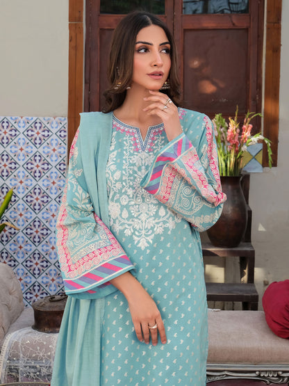 3 Piece Lawn Suit-Embroidered (Unstitched)