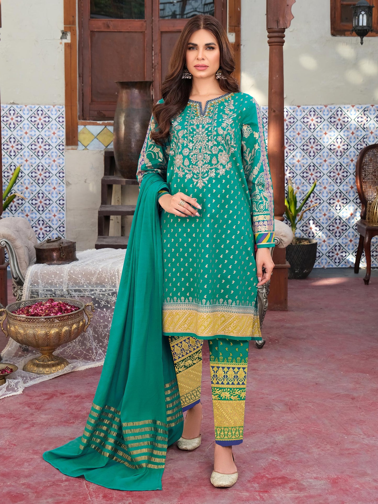 3 Piece Lawn Suit-Embroidered (Unstitched)