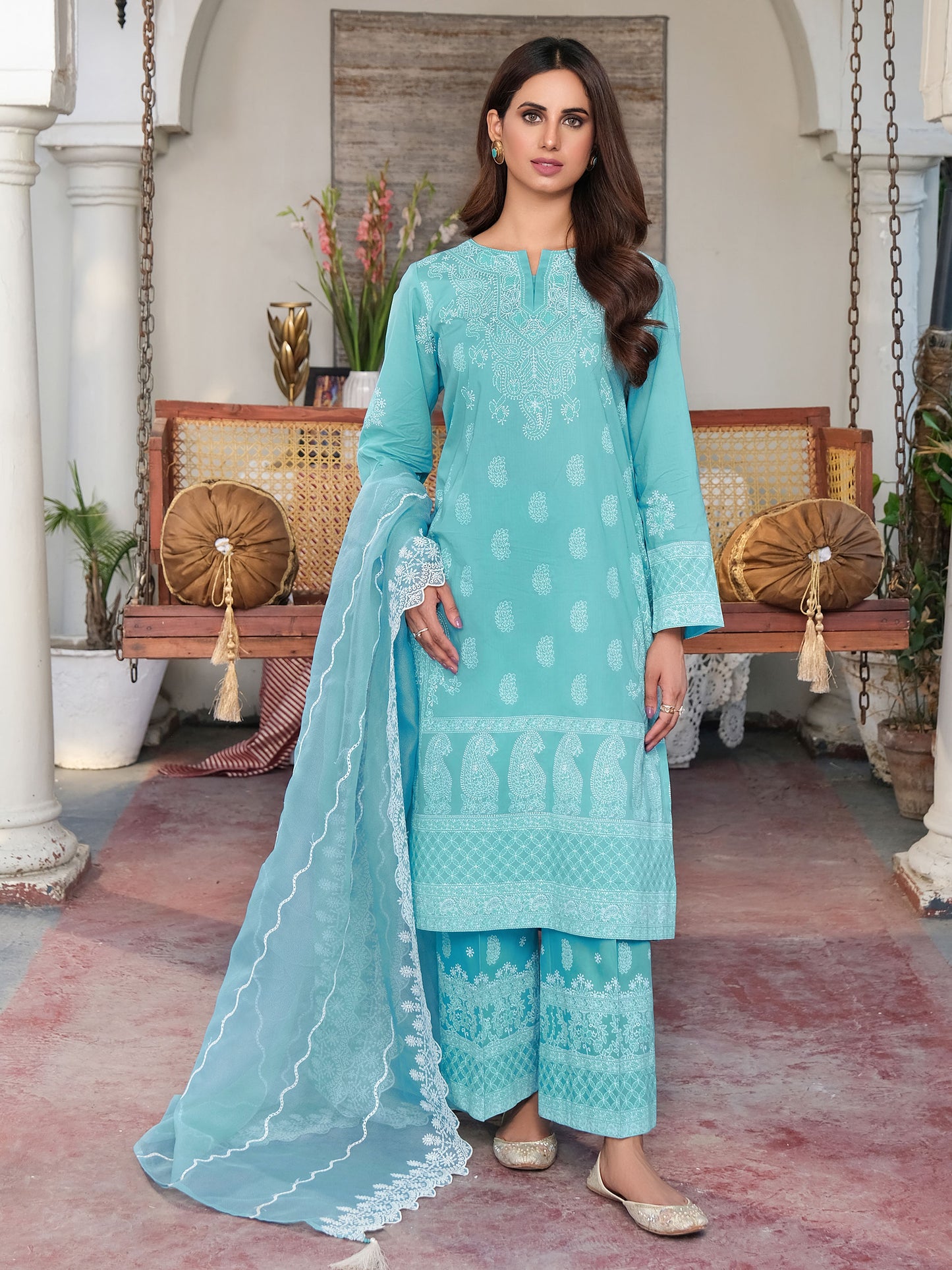 3 Piece Lawn Suit-Embroidered (Unstitched)