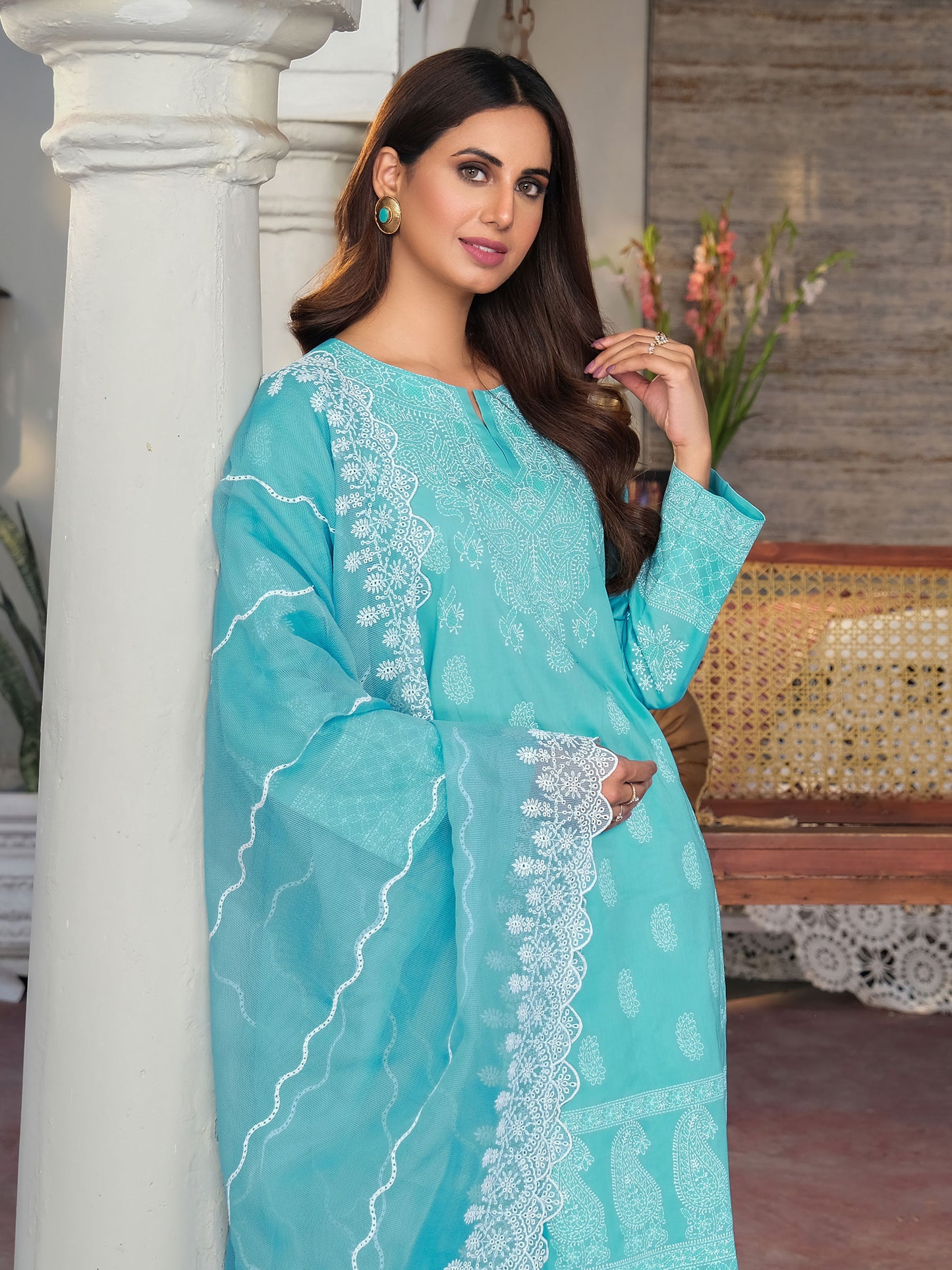 3 Piece Lawn Suit-Embroidered (Unstitched)