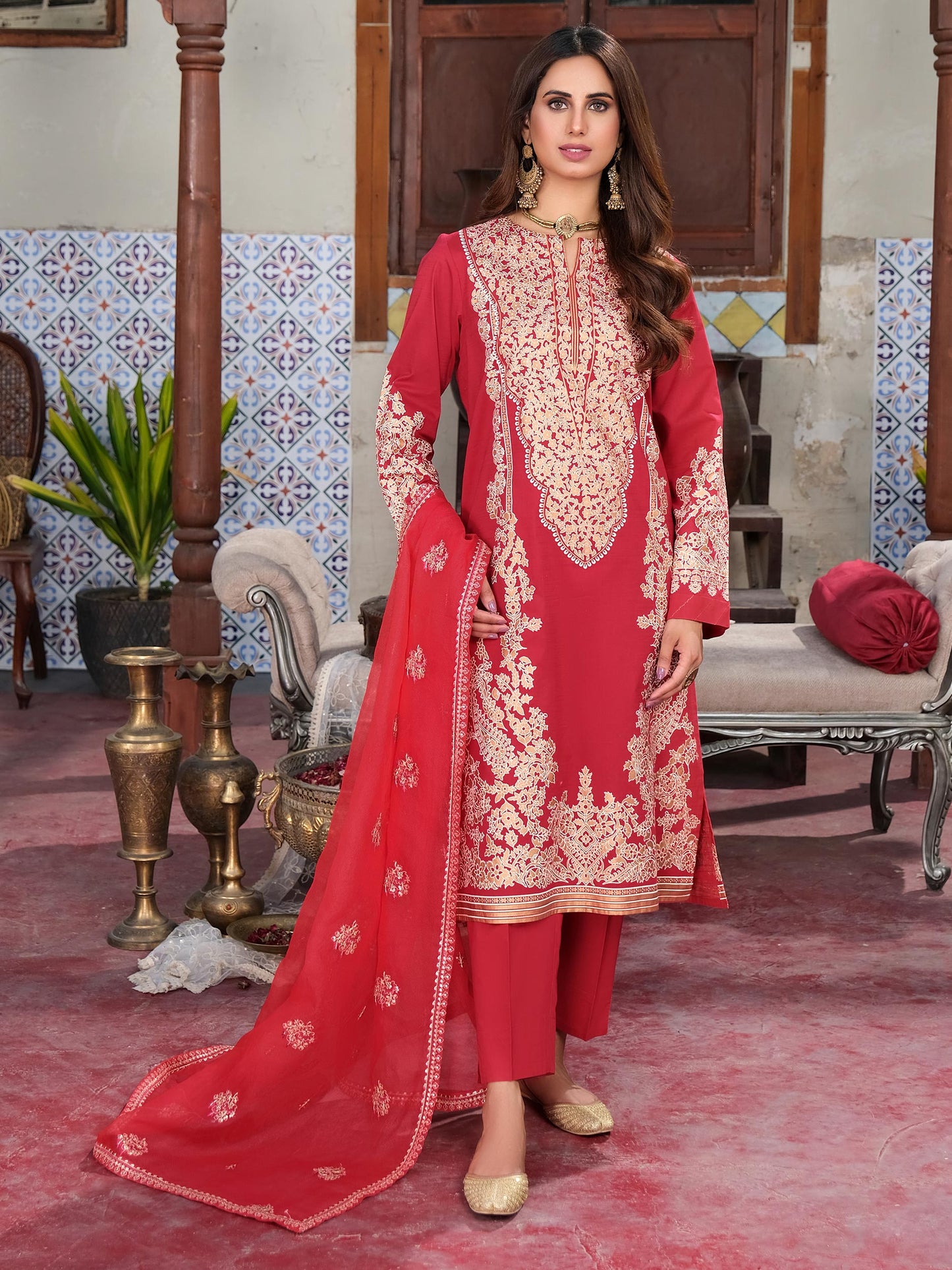 3 Piece Lawn Suit-Embroidered (Unstitched)