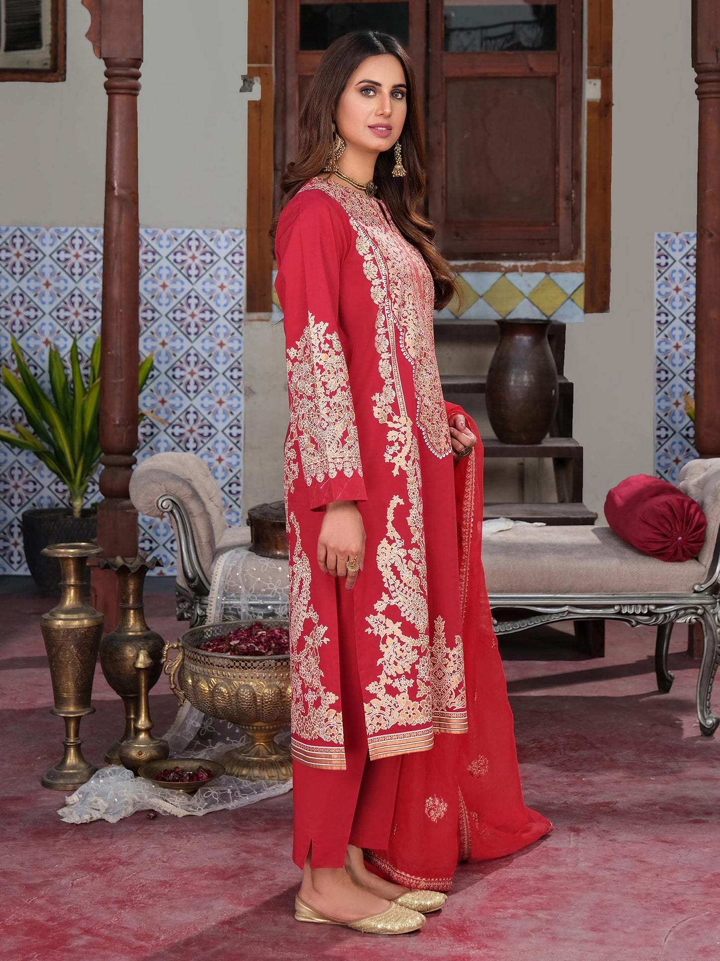 3 Piece Lawn Suit-Embroidered (Unstitched)