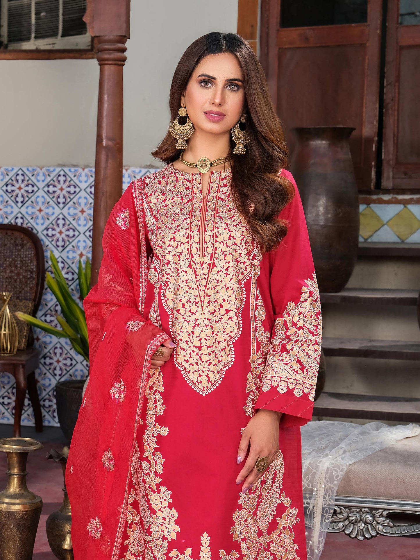 3 Piece Lawn Suit-Embroidered (Unstitched)