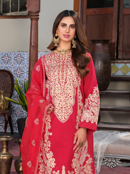 3 Piece Lawn Suit-Embroidered (Unstitched)