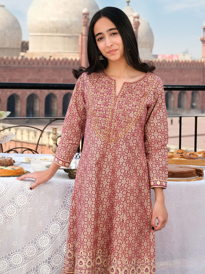 Lawn Frock-Embroidered