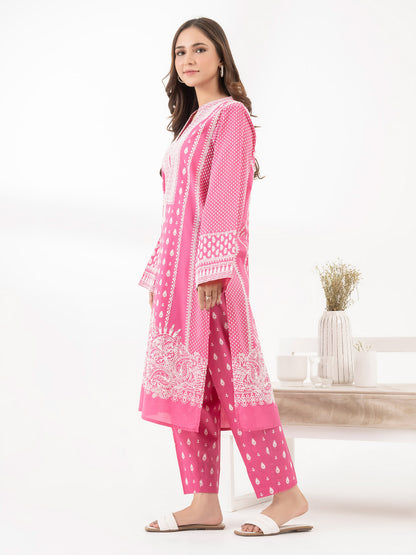 2 Piece Lawn Suit-Emboss Print (Pret)