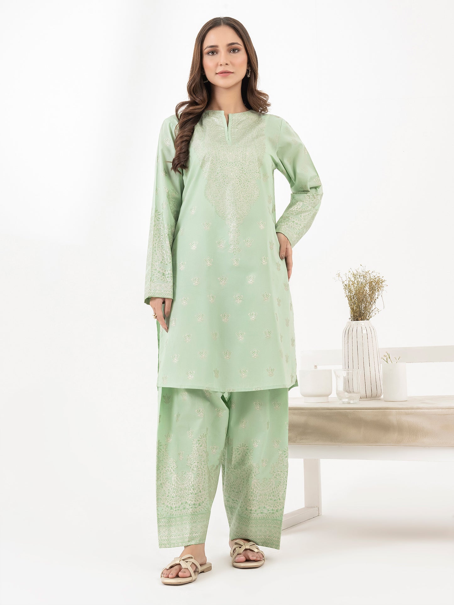 2 Piece Lawn Suit-Paste Print (Pret)