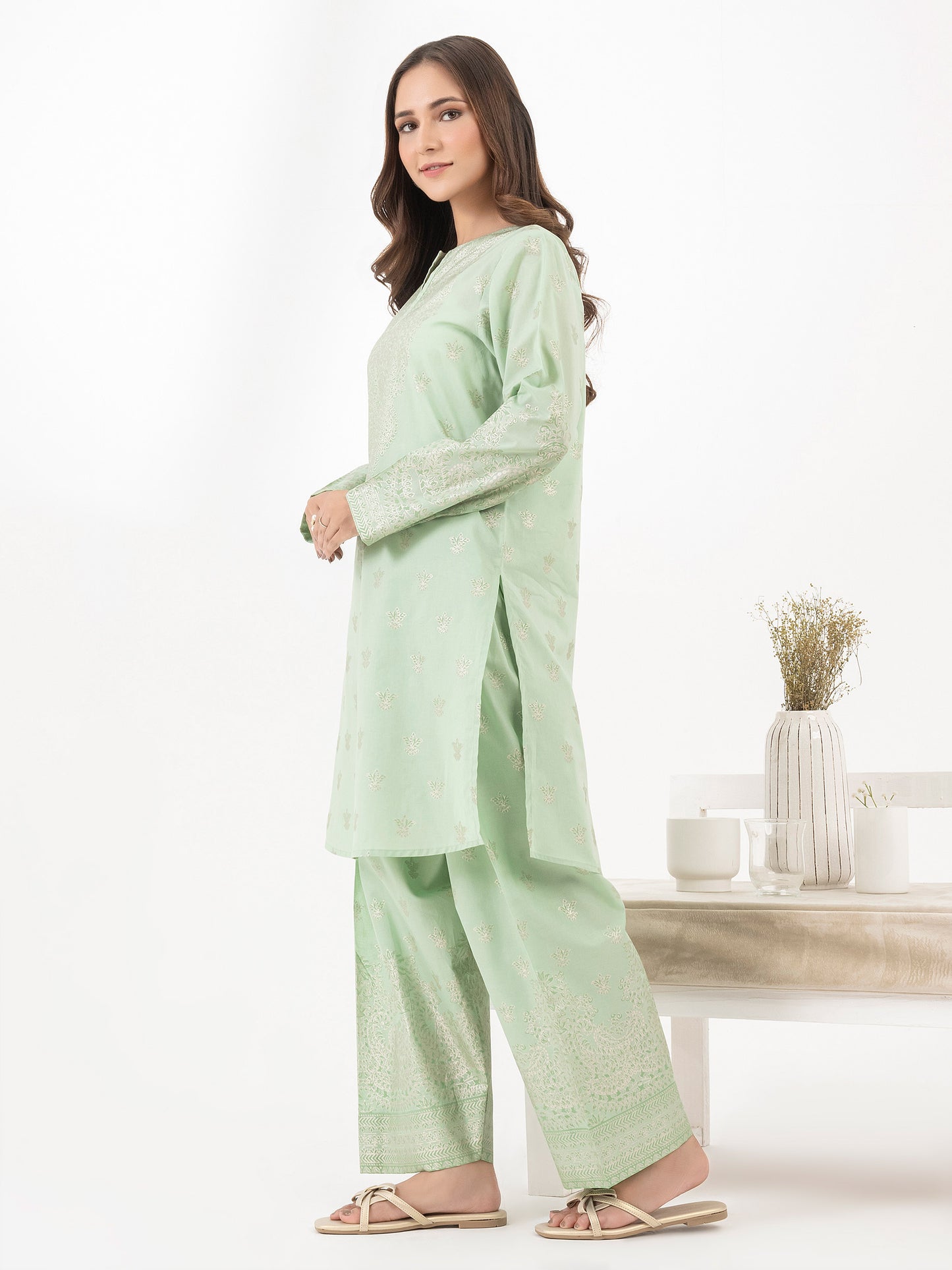 2 Piece Lawn Suit-Paste Print (Pret)