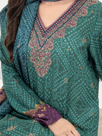 2 Piece Viscose Suit-Embroidered (Pret)