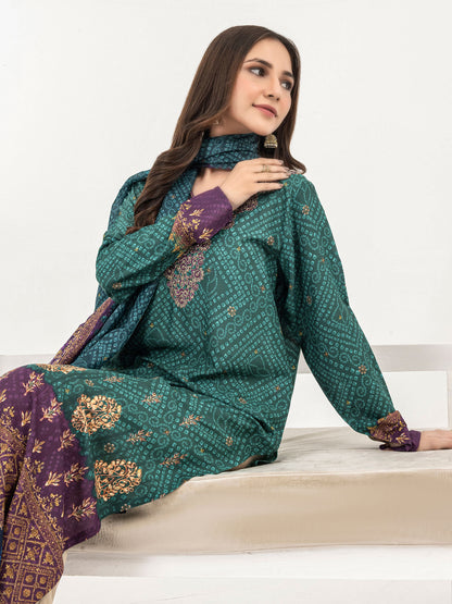 2 Piece Viscose Suit-Embroidered (Pret)