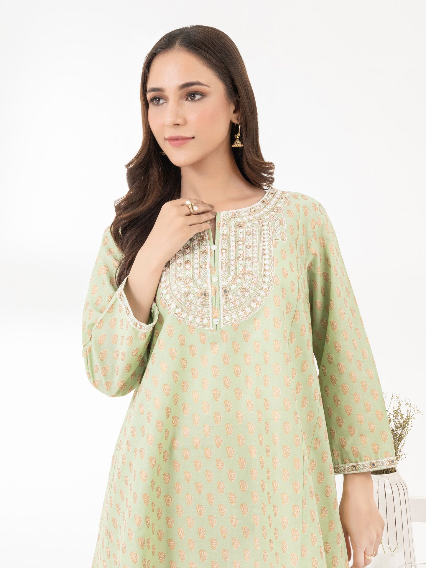 Lawn Top-Embroidered (Pret)