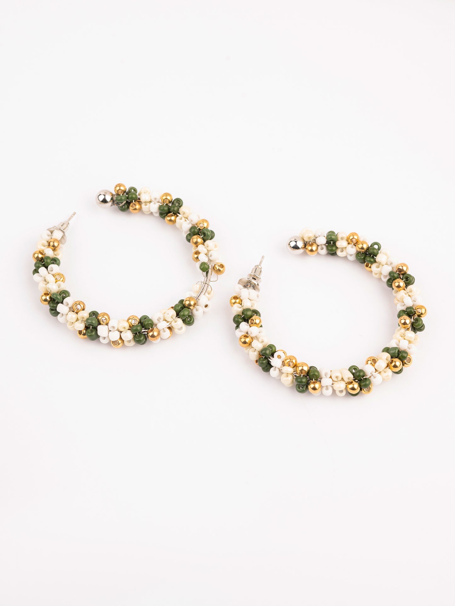 Beads Embellished C-Hoops