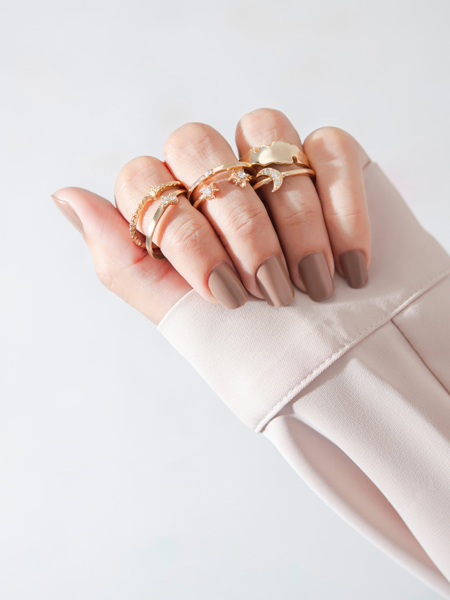 Vintage Metallic Ring Set