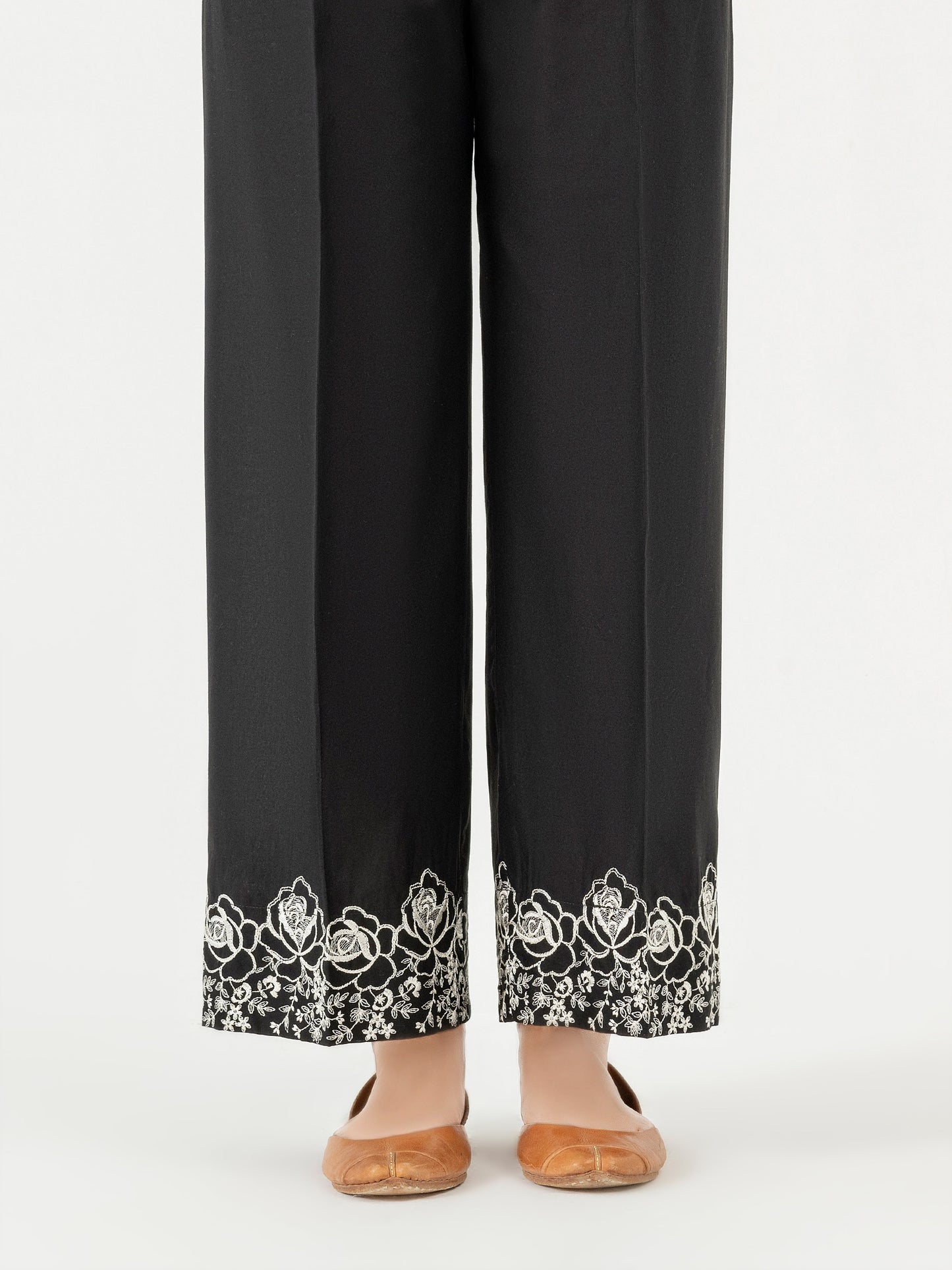 Embroidered Cambric Trouser (Pret)