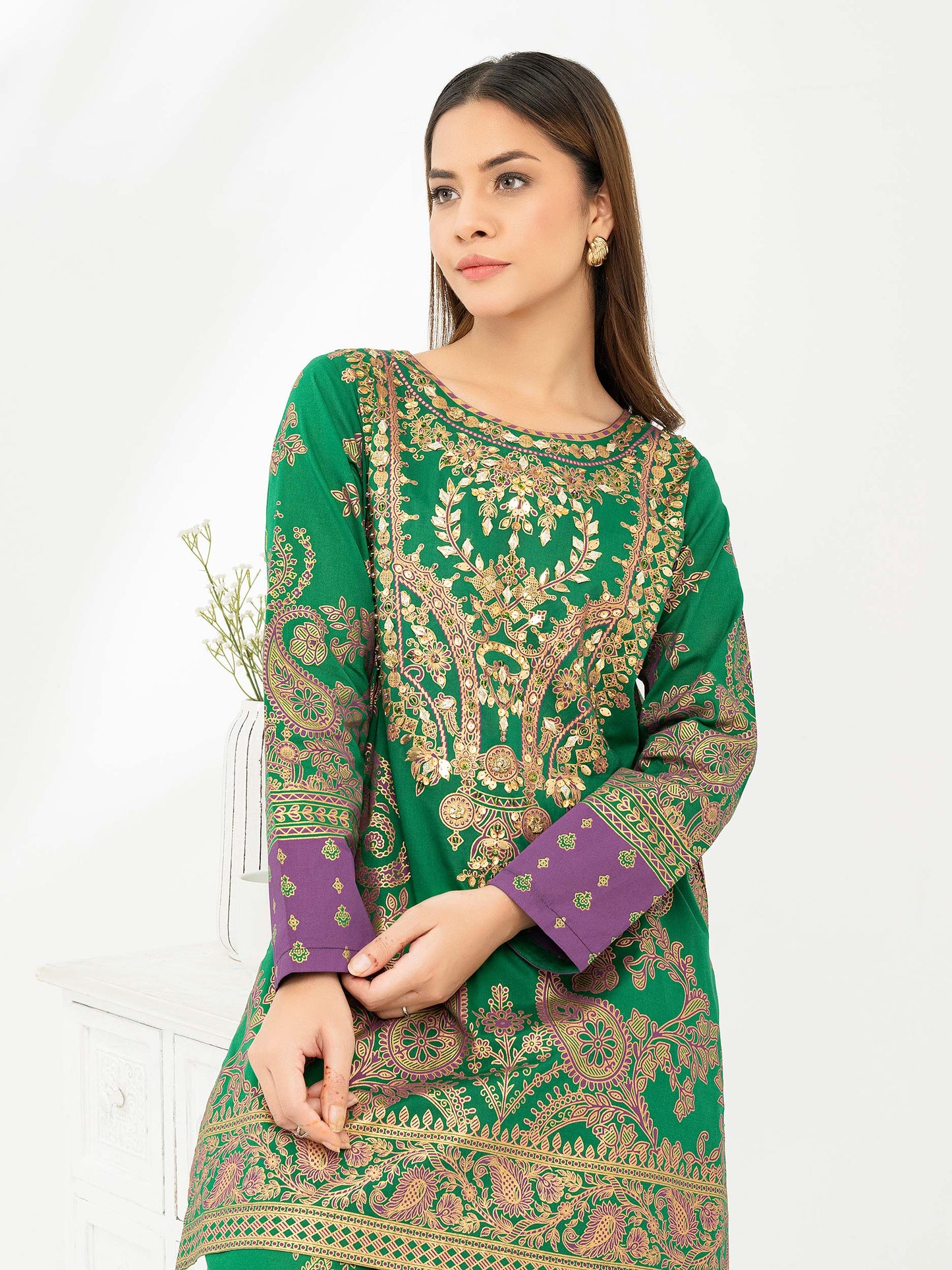 2 Piece Lawn Suit-Embellished (Pret)