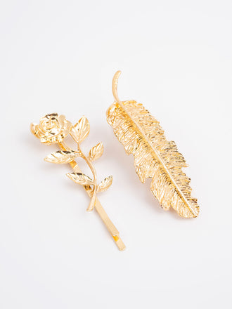 textured-leaf-hair-clips