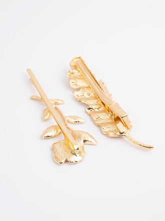 textured-leaf-hair-clips